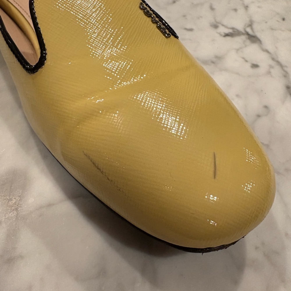 Prada Yellow Flats Sleek Minimalist Design - Picture 11 of 11